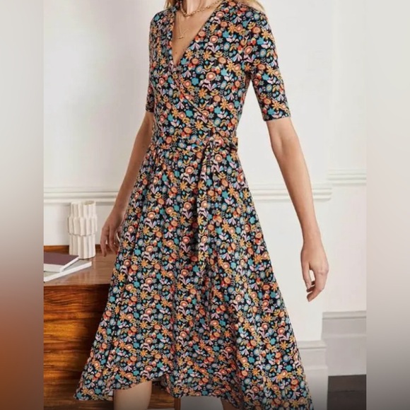 Boden | Dresses | Boden Lavinia Jersey Wrap Dress In Flora Bloomsize 2
